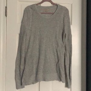 Grey cabled sweater
